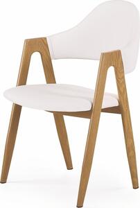 Halmar Jídelní židle K247 - bílá / dub medový