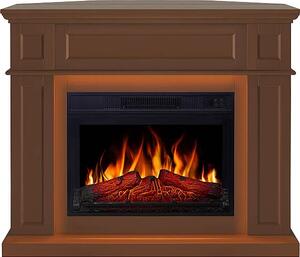ArtiFlame elektrický krb Linz AF23S, elektrický stojící krb s topením 1800W realistický 3D efekt plamene LED osvětlení dálkové ovládání časovač hnědý