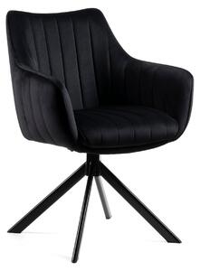 HowHomely: Židle, kuchyňská židle, jídelní židle, rozměry 51x58x91 cm, čalouněná, černá, moderní design