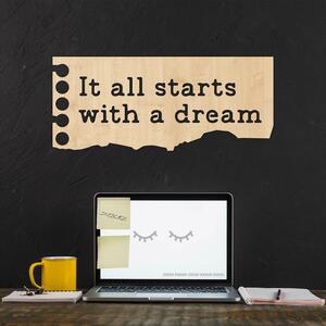 DUBLEZ | Motivační tabulka pro děti - It all starts with a dream