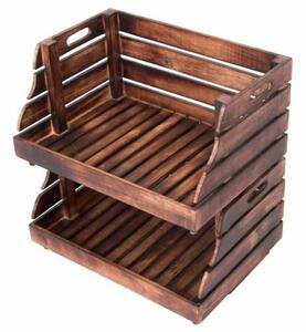 Sada stohovatelných bedýnek DIVERO vintage - 2 kusy
