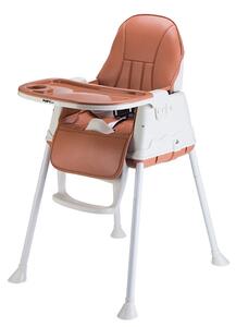 PUPYhou - Dětská jídelní židlička 3v1 Barva: Hnědá