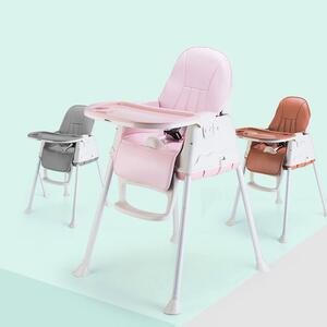 PUPYhou - Dětská jídelní židlička 3v1 Barva: Růžová