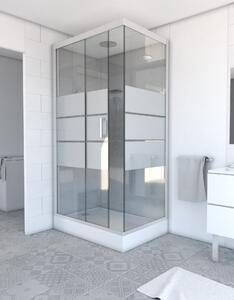 Kompletní sprchový kout MARWELL Kompletní sprchový kout Grey River 2 Obdélník 80 x 110 x 215 cm - Kompletní sada včetně sprchové vaničky a baterie - Rohový sprchový kout s čelním vstupem - Sprchový kout s vysoce kvalitními hliníkovými profily