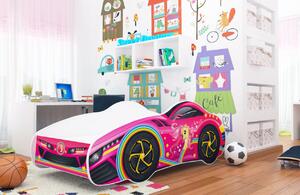 Dětská postel auto WILL 140x70 cm - růžová (10)
