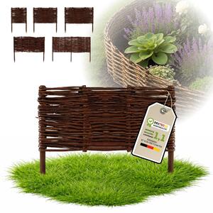 Floranica 1 kus Vrbový plot 30 cm x 30 cm – Zahradní plot z vrbového proutí Palisáda Přírodní oplocení Ohraničení záhonu