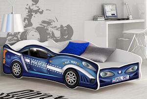Dětská postel auto JOSHUA 160x80 cm - modrá (11)