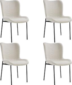 Tectake® Tessa čalouněná židle ergonomického tvaru s vysokým opěradlem 54 x 62 x 90 cm