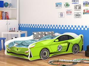Dětská postel auto MIKE 160x80 cm - zelená (20)
