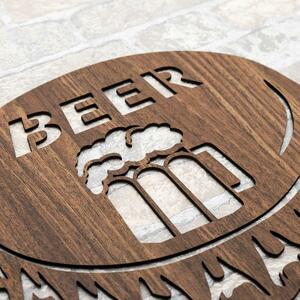 DUBLEZ | Dřevěný dárek pro milovníka piva - Pivní víčko