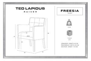 Krémově bílá židle s tmavě hnědými nohami z bukového dřeva Ted Lapidus Maison Freesia