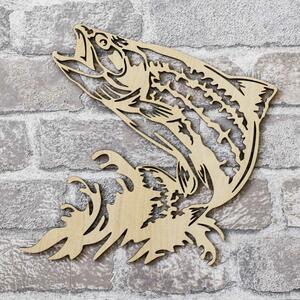 DUBLEZ | Dárek pro rybáře - Dřevěný obraz ryby - Pstruh