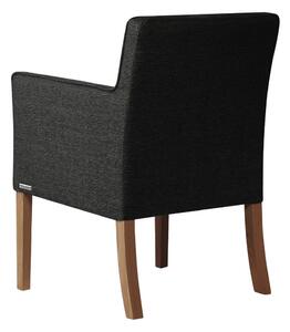 Černá židle s tmavě hnědými nohami z bukového dřeva Ted Lapidus Maison Freesia