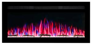 ArtiFlame AF37WR Elektrický vestavný krb s ohřevem 1800 W, realistický efekt plamene, LED osvětlení, dálkové ovládání, časovač, černý