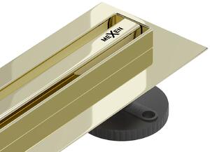 Sprchový žlab Mexen FLAT 360 SLIM - zlatý