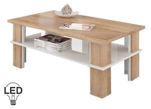 Konferenční stolek Fernhill 2 (sonoma světlá + lesk bílý). 780012