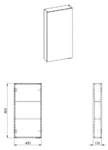 Elita For All skříňka 40x12.6x80 cm boční závěsné bílá 168322
