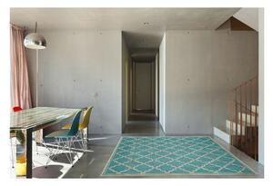 Tyrkysový venkovní koberec Floorita Intreccio, 160 x 230 cm