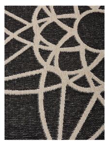 Černý venkovní koberec Floorita Tondo, ø 194 cm