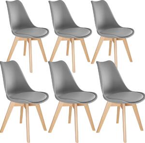 Tectake® Set jídelní židle Frederikke Scandi-Design 49 x 53 x 82 cm