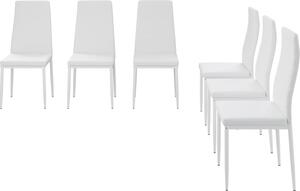 Židle do jídelny Vicco Grand Bílá 42.5 x 48 cm Sada 6 kusů, Model 51772