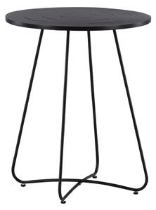 Konferenční stolek Bacong, černý, Ø60