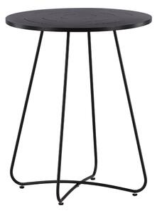 Konferenční stolek Bacong, černý, Ø60
