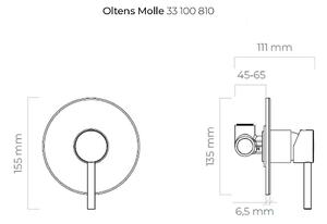 Oltens Molle sprchová baterie pod omítku zlatá 33100810