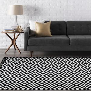 Černo-bílý oboustranný koberec Helen, 120 x 180 cm