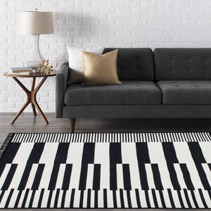Černo-bílý oboustranný koberec Klotho, 120 x 180 cm