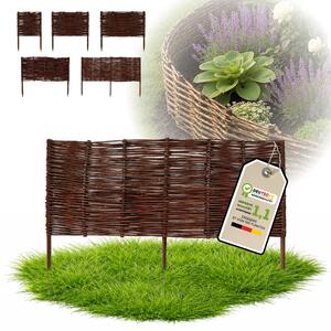 Floranica 1 kus Vrbový plot 40 cm x 100 cm – Zahradní plot z vrbového proutí Palisáda Přírodní oplocení Ohraničení záhonu