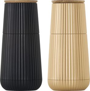 AdHoc Scape Sada mlýnků na pepř a sůl, černá & zlatá, výška: 123 mm