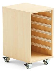 AJ Produkty Skříňka na plastové boxy IDA, model 1, bříza