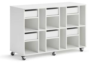 AJ Produkty Skříňka CASPER, 6 zásuvek, 12 přihrádek, bílá
