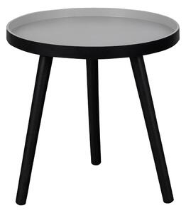 Černý odkládací stolek WOOOD Sasha, ø 41 cm