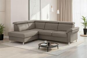 ROHOVÁ SEDAČKA, kůže, šedá Sit & More - Sedací soupravy, Online Only