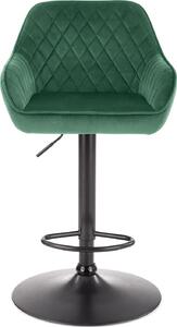 Barová židle LIBOR - zelená - výškově nastavitelná