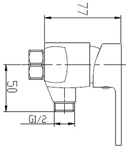 Invena Verso sprchová baterie nastěnná chrom BN-82-001