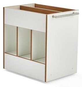 AJ Produkty Vozík na knihy a časopisy STORY, 800x876x542 mm, bílá