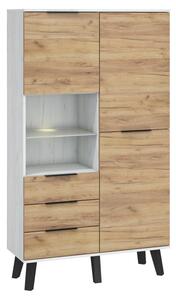 Šatní skříň Shela SVN-13 (craft bílý + craft zlatý)