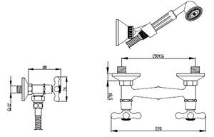 Invena Roma sprchová baterie nastěnná chrom BN-21-00S
