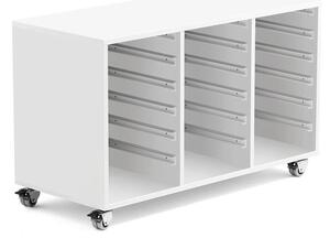 AJ Produkty Skříňka na plastové boxy IDA, model 3, bílá