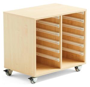 AJ Produkty Skříňka na plastové boxy IDA, model 2, bříza