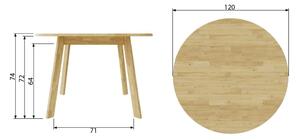 Jídelní stůl z dubového dřeva WOOOD Disc, Ø 120 cm