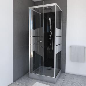 Kompletní sprcha MARWELL Kompletní sprcha Dusy 70 x 70 x 225 cm - kompletní sada včetně sprchové vaničky a baterie - kulatá sprcha s předním vstupem