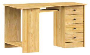 PC stůl rohový 8846K lak, kovové úchytky