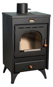 Krbová kamna Prity K1 R - 9,5 kW, kompaktní, grafitově černá, energetická třída A