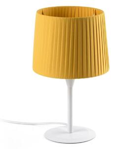 FARO SAMBA bílá/skládaná žlutá mini stolní lampa