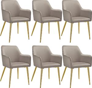 Tectake® Avane křeslo v sametovém vzhledu, čalouněné 55 x 63,5 x 86,5 cm