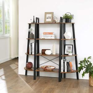 Songmics Rohový regál 4 police hnědý 34x125 cm
